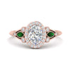 Load image into Gallery viewer, oval-diamond-halo-edwardian-engagement-ring-with-emerald-in-FD9778OVRGEMGR-NL-RG