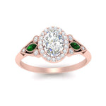 Load image into Gallery viewer, oval-diamond-halo-edwardian-engagement-ring-with-emerald-in-FD9778OVRGEMGR-NL-RG
