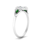 Load image into Gallery viewer, oval-diamond-halo-edwardian-engagement-ring-with-emerald-in-FD9778OVRGEMGR-NL-WG
