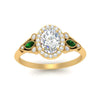 Load image into Gallery viewer, oval-diamond-halo-edwardian-engagement-ring-with-emerald-in-FD9778OVRGEMGR-NL-YG