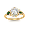 Thumbnail 19 - oval-diamond-halo-edwardian-engagement-ring-with-emerald-in-FD9778OVRGEMGR-NL-YG