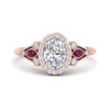 Load image into Gallery viewer, oval-diamond-halo-edwardian-engagement-ring-with-pink-sapphire-in-FD9778OVRGSADRPI-NL-RG