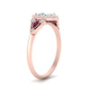 Load image into Gallery viewer, oval-diamond-halo-edwardian-engagement-ring-with-pink-sapphire-in-FD9778OVRGSADRPI-NL-RG