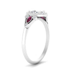 Load image into Gallery viewer, oval-diamond-halo-edwardian-engagement-ring-with-pink-sapphire-in-FD9778OVRGSADRPI-NL-WG
