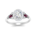 Load image into Gallery viewer, oval-diamond-halo-edwardian-engagement-ring-with-pink-sapphire-in-FD9778OVRGSADRPI-NL-WG

