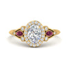 Load image into Gallery viewer, oval-diamond-halo-edwardian-engagement-ring-with-pink-sapphire-in-FD9778OVRGSADRPI-NL-YG