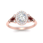 Load image into Gallery viewer, oval-diamond-halo-edwardian-engagement-ring-with-ruby-in-FD9778OVRGRUDR-NL-RG
