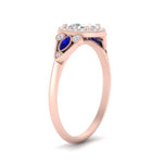 Load image into Gallery viewer, oval-diamond-halo-edwardian-engagement-ring-with-sapphire-in-FD9778OVRGSABL-NL-RG
