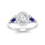 Load image into Gallery viewer, oval-diamond-halo-edwardian-engagement-ring-with-sapphire-in-FD9778OVRGSABL-NL-WG
