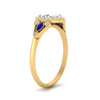 Load image into Gallery viewer, oval-diamond-halo-edwardian-engagement-ring-with-sapphire-in-FD9778OVRGSABL-NL-YG