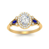 Load image into Gallery viewer, oval-diamond-halo-edwardian-engagement-ring-with-sapphire-in-FD9778OVRGSABL-NL-YG