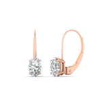Load image into Gallery viewer, oval-diamond-lever-back-2-ctw.-solitaire-earrings-in-rose-gold-FDEAR9225OV-2.00CT-NL-RG
