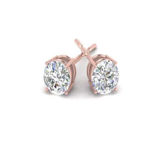Stud Mens Earring Basket Oval Shaped
