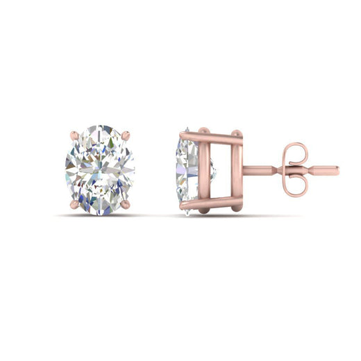 Stud Mens Earring Basket Oval Shaped