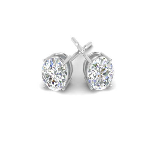 Stud Mens Earring Basket Oval Shaped