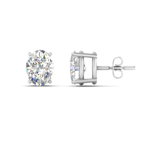 Stud Earring Basket Oval Shaped