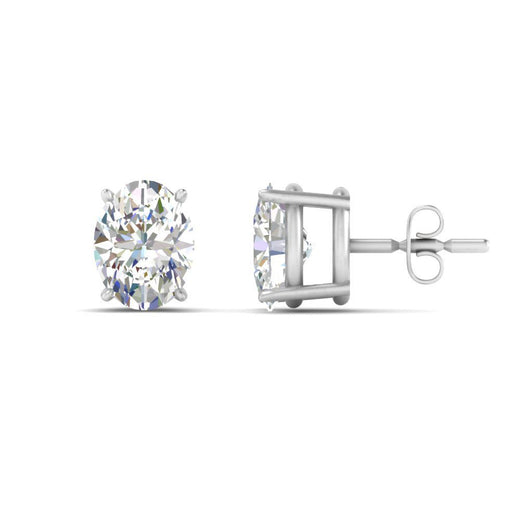 Stud Mens Earring Basket Oval Shaped