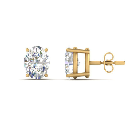 Stud Mens Earring Basket Oval Shaped