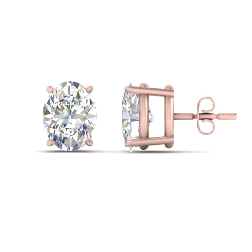 Stud Mens Earring Basket Oval Shaped