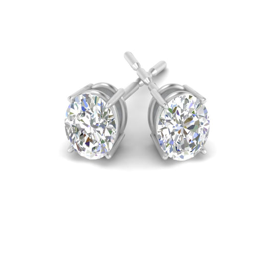 Stud Mens Earring Basket Oval Shaped