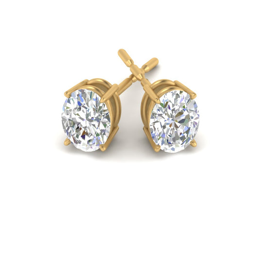 Stud Mens Earring Basket Oval Shaped