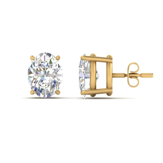 Stud Mens Earring Basket Oval Shaped
