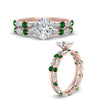 Load image into Gallery viewer, oval-emerald-floating-marquise-accent-ring-with-eternity-wedding-band-in-rose-gold-FDEWB9398OVGEMGRANGEL3-NL-RG.jpg?v=1758802081