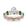 Load image into Gallery viewer, oval-emerald-floating-marquise-accent-ring-with-eternity-wedding-band-in-rose-gold-FDEWB9398OVGEMGRANGLE5-NL-RG.jpg?v=1758802186
