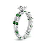 Load image into Gallery viewer, oval-emerald-floating-marquise-accent-ring-with-eternity-wedding-band-in-white-gold-FDEWB9398OVGEMGRANGEL2-NL-WG.jpg?v=1758802184

