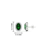 Load image into Gallery viewer, oval-emerald-halo-diamond-stud-earrings-in-white-gold-FDEAR11209GEMGR-NL-WG
