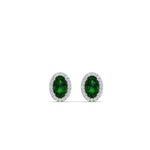 Load image into Gallery viewer, oval-emerald-halo-diamond-stud-earrings-in-white-gold-FDEAR11209GEMGR-NL-WG
