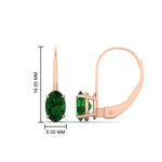 Load image into Gallery viewer, oval-emerald-lever-back-2-ctw.-solitaire-earrings-in-rose-gold-FDEAR9225OVGEMGR-2.00CT-NL-RG
