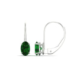 Load image into Gallery viewer, oval-emerald-lever-back-2-ctw.-solitaire-earrings-in-white-gold-FDEAR9225OVGEMGR-2.00CT-NL-WG

