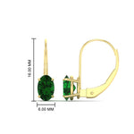 Load image into Gallery viewer, oval-emerald-lever-back-2-ctw.-solitaire-earrings-in-yellow-gold-FDEAR9225OVGEMGR-2.00CT-NL-YG
