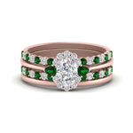 Load image into Gallery viewer, oval-floral-halo-emerald-stacking-ring-in-FD9980OVGEMGR-B3-NL-RG
