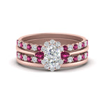 Load image into Gallery viewer, oval-floral-halo-pink-sapphire-stacking-ring-in-FD9980OVGSADRPI-B3-NL-RG
