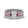 Load image into Gallery viewer, oval-floral-halo-pink-sapphire-stacking-ring-in-FD9980OVGSADRPI-B3-NL-WG