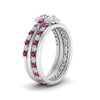 Load image into Gallery viewer, oval-floral-halo-pink-sapphire-stacking-ring-in-FD9980OVGSADRPI-B3-NL-WG