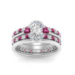 Load image into Gallery viewer, oval-floral-halo-pink-sapphire-stacking-ring-in-FD9980OVGSADRPI-B3-NL-WG
