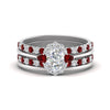 Load image into Gallery viewer, oval-floral-halo-ruby-stacking-ring-in-FD9980OVGRUDR-B3-NL-WG