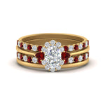 Load image into Gallery viewer, oval-floral-halo-ruby-stacking-ring-in-FD9980OVGRUDR-B3-NL-YG
