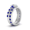 Load image into Gallery viewer, oval-floral-halo-sapphire-stacking-ring-in-FD9980OVGSABL-B3-NL-WG