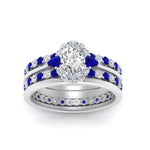 Load image into Gallery viewer, oval-floral-halo-sapphire-stacking-ring-in-FD9980OVGSABL-B3-NL-WG
