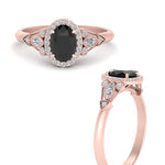 Load image into Gallery viewer, oval-halo-black-diamond-milgrain-engagement-ring-in-rose-gold-FD9786OVRGBLACK-NL-RG-GS.jpg

