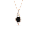 Load image into Gallery viewer, Oval Halo Pave Drop Necklace
