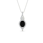 Load image into Gallery viewer, Oval Halo Pave Drop Necklace
