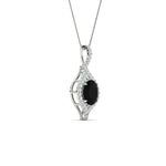 Load image into Gallery viewer, Oval Halo Pave Drop Necklace
