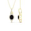 Load image into Gallery viewer, oval-halo-black-diamond-pave-drop-necklace-in-yellow-gold-fdpd11545gblackangle2-nl-yg.jpg?v=1768542845