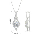 Load image into Gallery viewer, Oval Halo Pave Drop Necklace
