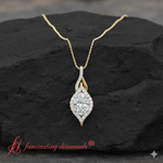 Load image into Gallery viewer, Oval Halo Pave Drop Necklace
